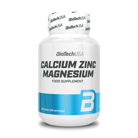 Calcium Zinc Magnesium 100 Tabletas - Biotech Usa