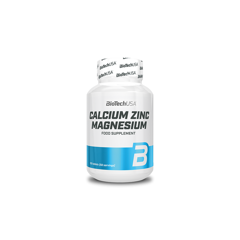 Calcium Zinc Magnesium 100 Tabletas - Biotech Usa