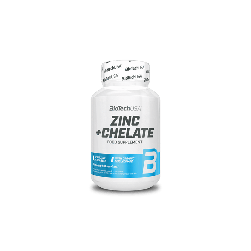 Zinc + Chelate 60 Tabletas - Biotech Usa