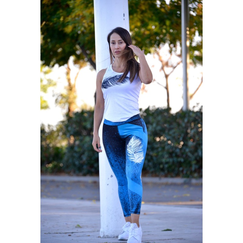 Blue Juliana Malla Deportiva Talle Medio - Sasha Active Wear