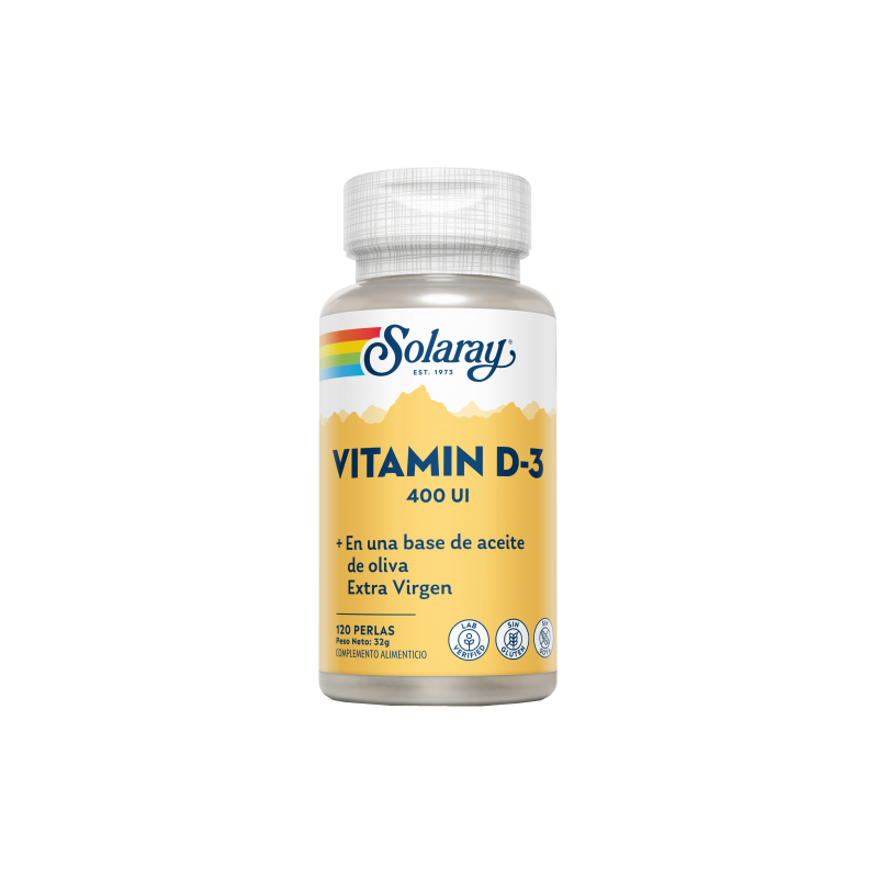 Vitamin D3 400 UI 120 Cápsulas - Solaray