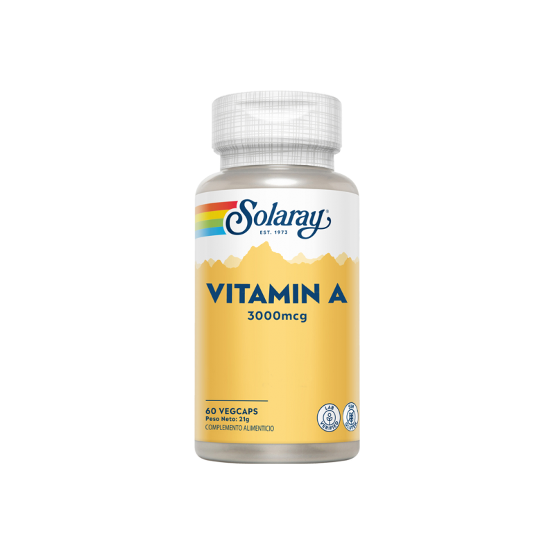 Vitamina A 3000 mcg 60 Cápsulas - Solaray