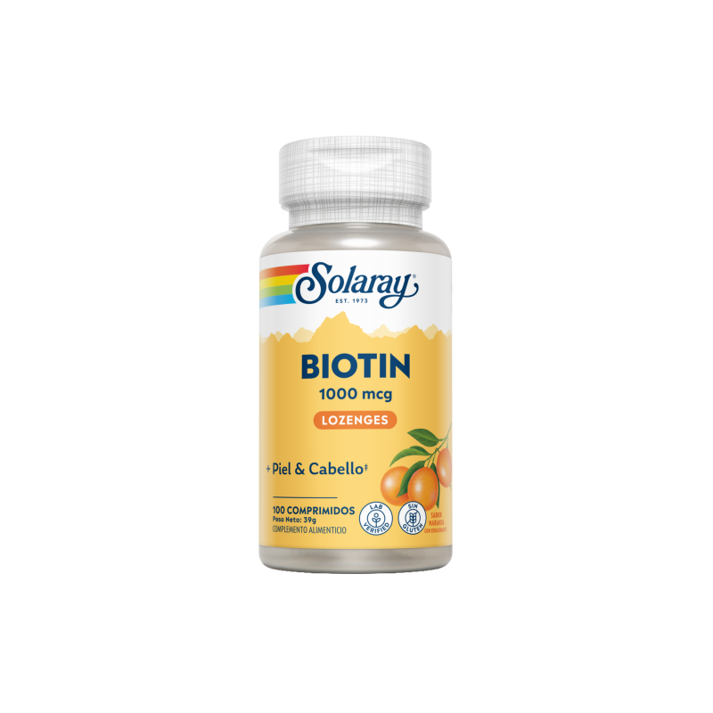 Biotin 1000 mcg 100 Cápsulas - Solaray