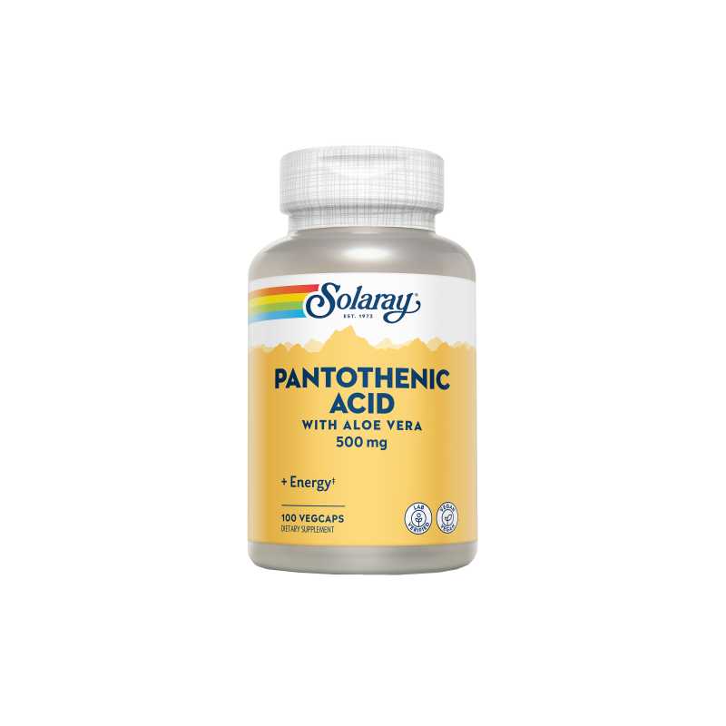 Pantothenic Acid 500mg 100 Cápsulas - Solaray