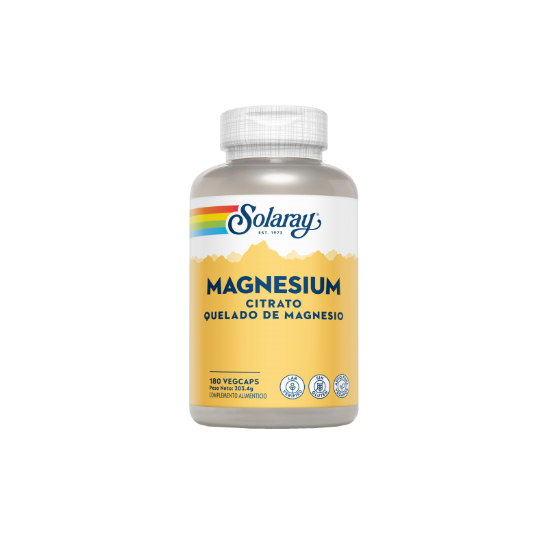 Big Magnesium Citrate 180 VegCaps - Solaray