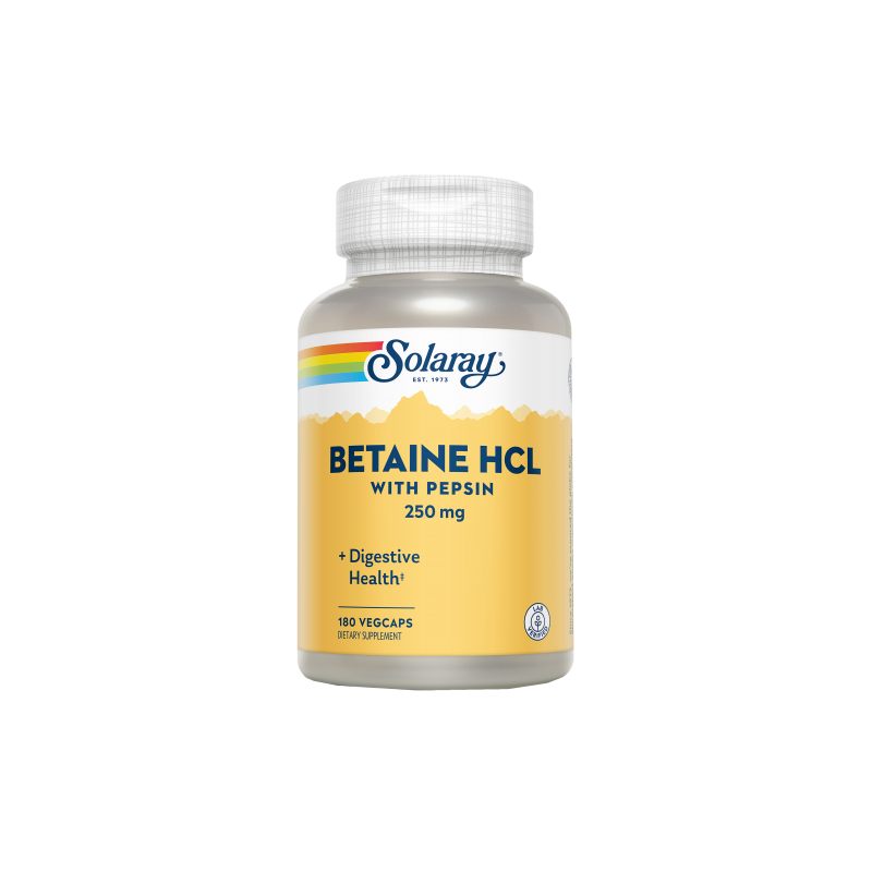 Betaine HCI w/Pepsin 250mg 180 VegCaps - Solaray