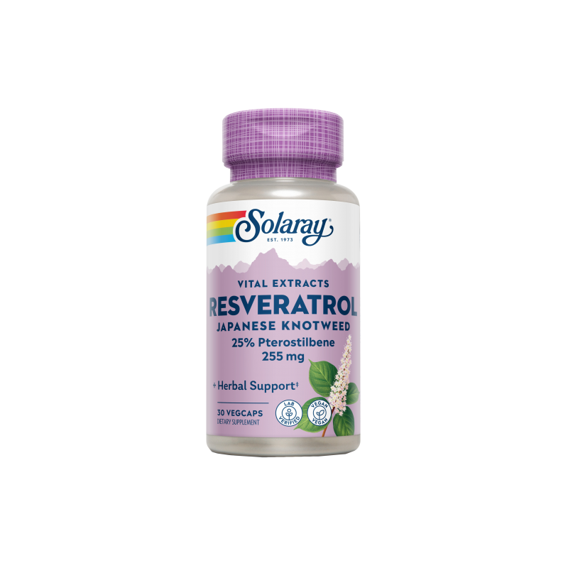 Super Resveratrol 250mg 30 VegCaps - Solaray