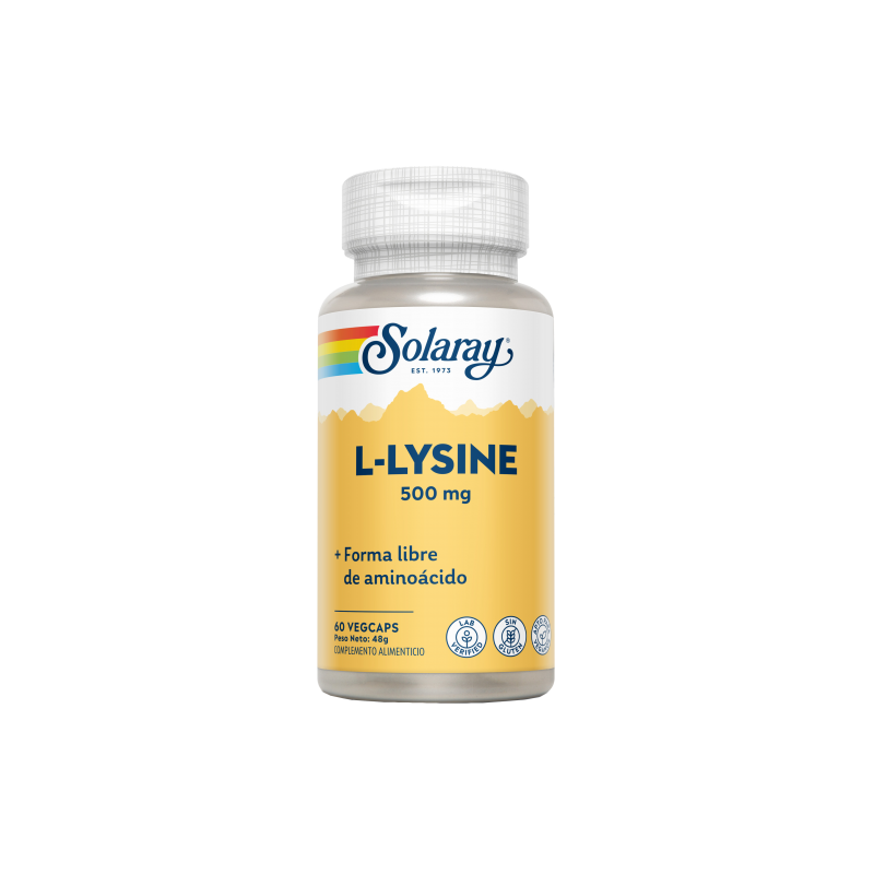 L-Lysine 500mg 60 VegCaps - Solaray