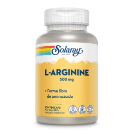 L-Arginine 500mg 100 VegCaps - Solaray