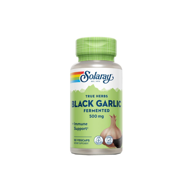 Black Garlic Bulb 500mg 50 VegCaps - Solaray