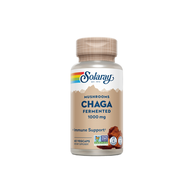 Chaga Fermented Mushroom 1kg 60 VegCaps - Solaray