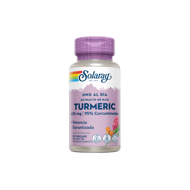 Turmeric 600mg 30 VegCaps - Solaray