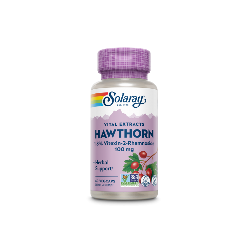 Hawthorn Extract 100mg 60 VegCaps - Solaray