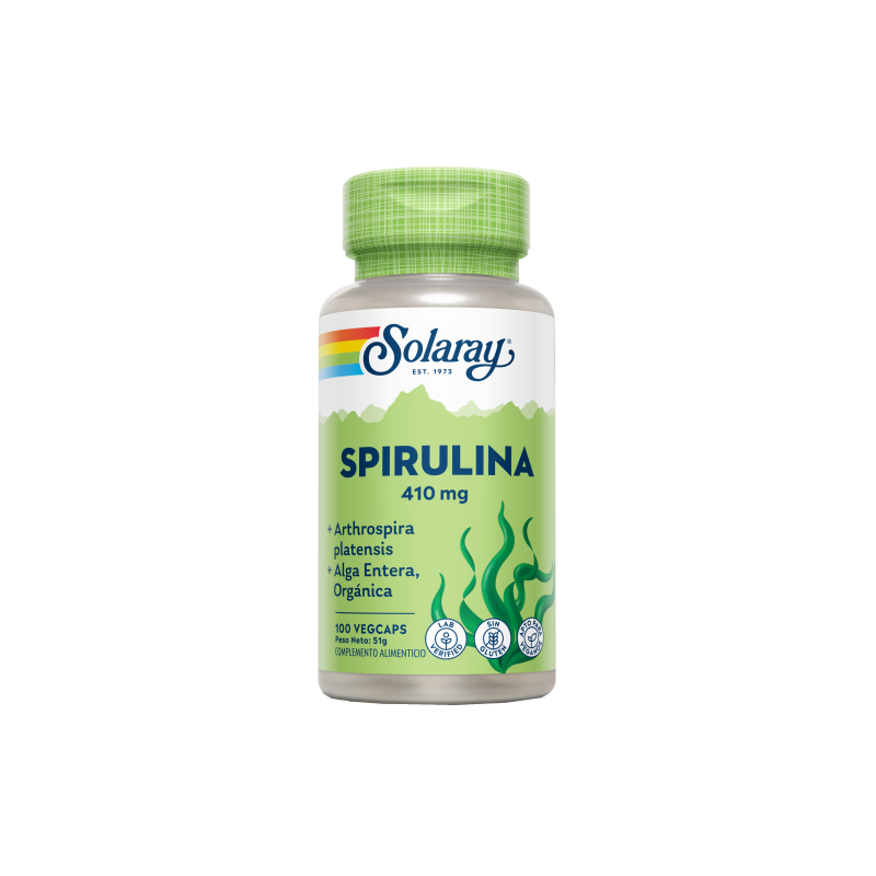 Espirulina 410mg 100 VegCaps - Solaray