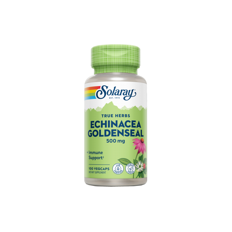 Echinacea Goldenseal 500mg 100 VegCaps - Solaray