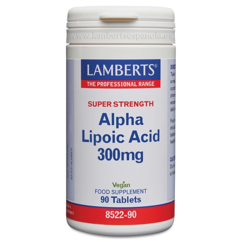 Ácido Alfa Lipoico 300 mg, ALA o Ácido Tióctico 90 Cápsulas - Lamberts