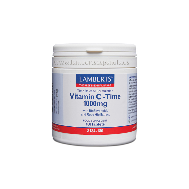 Vitamina C Time Release 1000mg 180 Tabletas - Lamberts