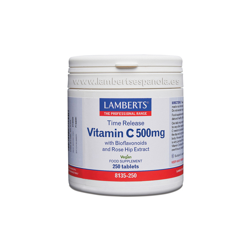 Vitamina C Time Release 500mg 250 Tabletas - Lamberts