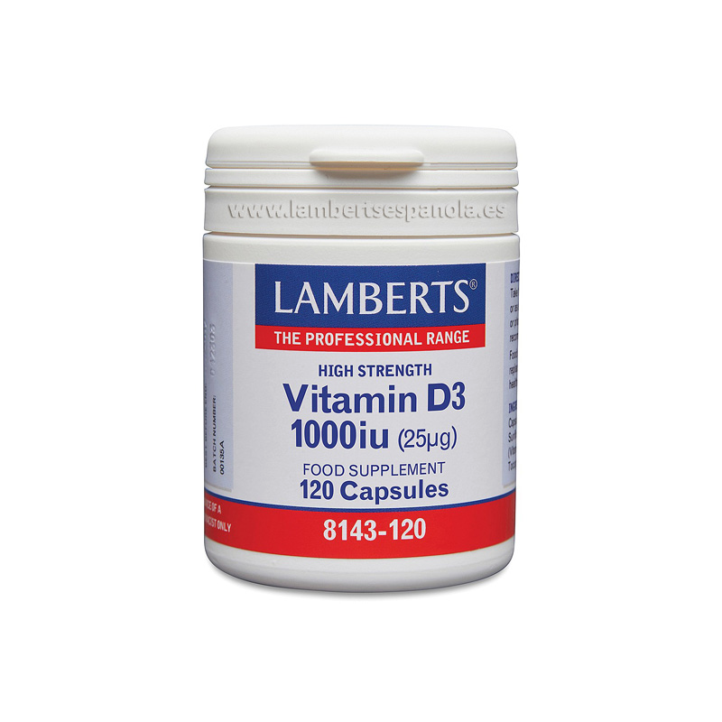 Vitamina D3 - 25 mcg 120 Cápsulas - Lamberts