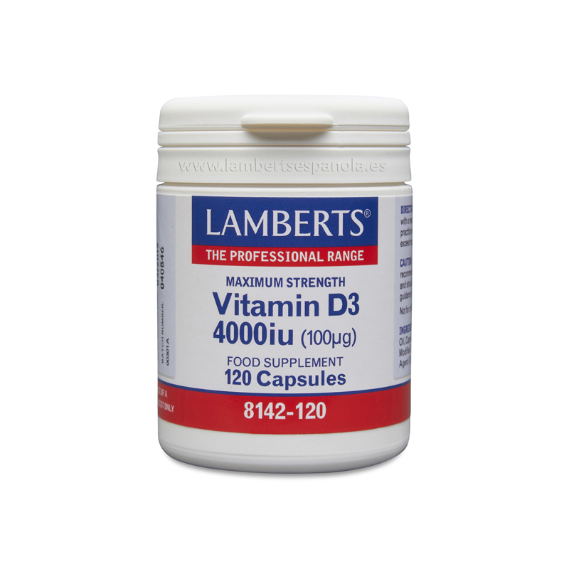 Vitamina D3 4000UI 120 Cápsulas - Lamberts