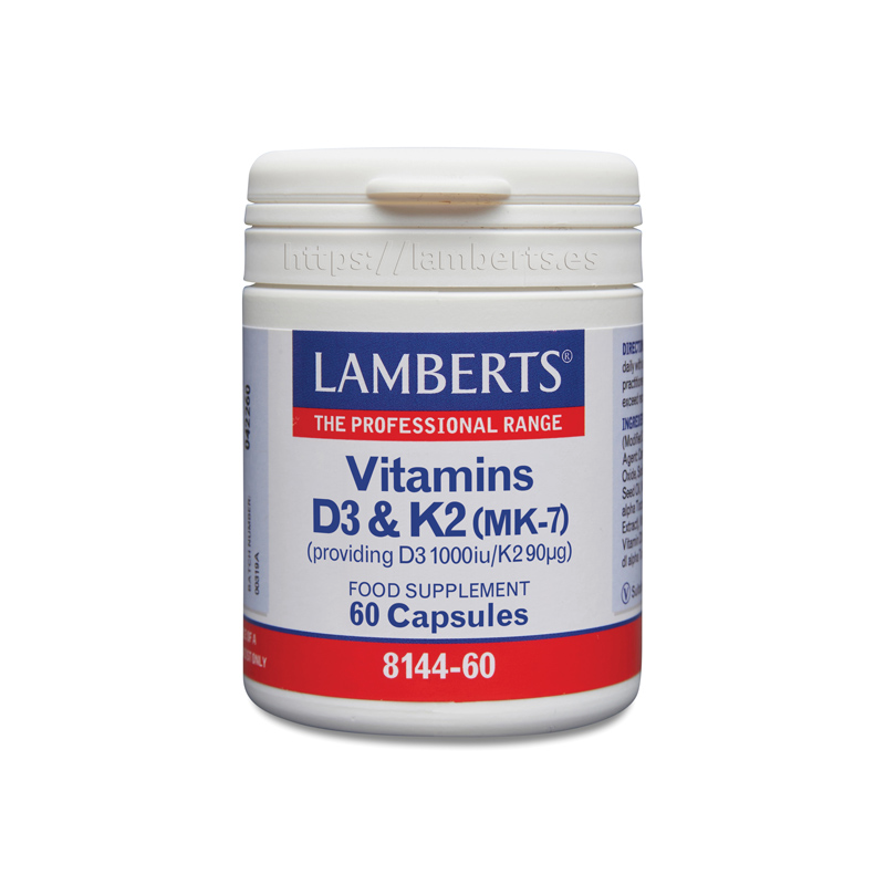 Vitamina D3 y K2 60 Cápsulas - Lamberts