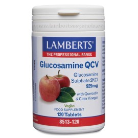 Glucosamina QCV 929 mg de Sulfato de Glucosamina 2KCI 120 Tabletas - Lamberts