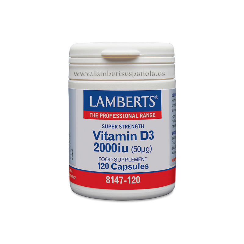 Vitamina D3 - 2000UI 120 Cápsulas - Lamberts