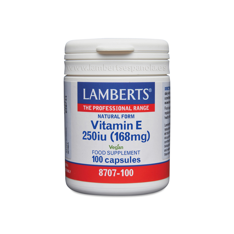 Vitamina E 250UI 100 Cápsulas - Lamberts