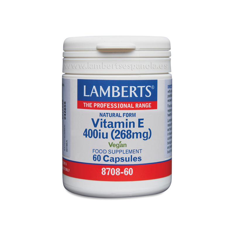 Vitamina E Natural 400UI 60 Cápsulas - Lamberts