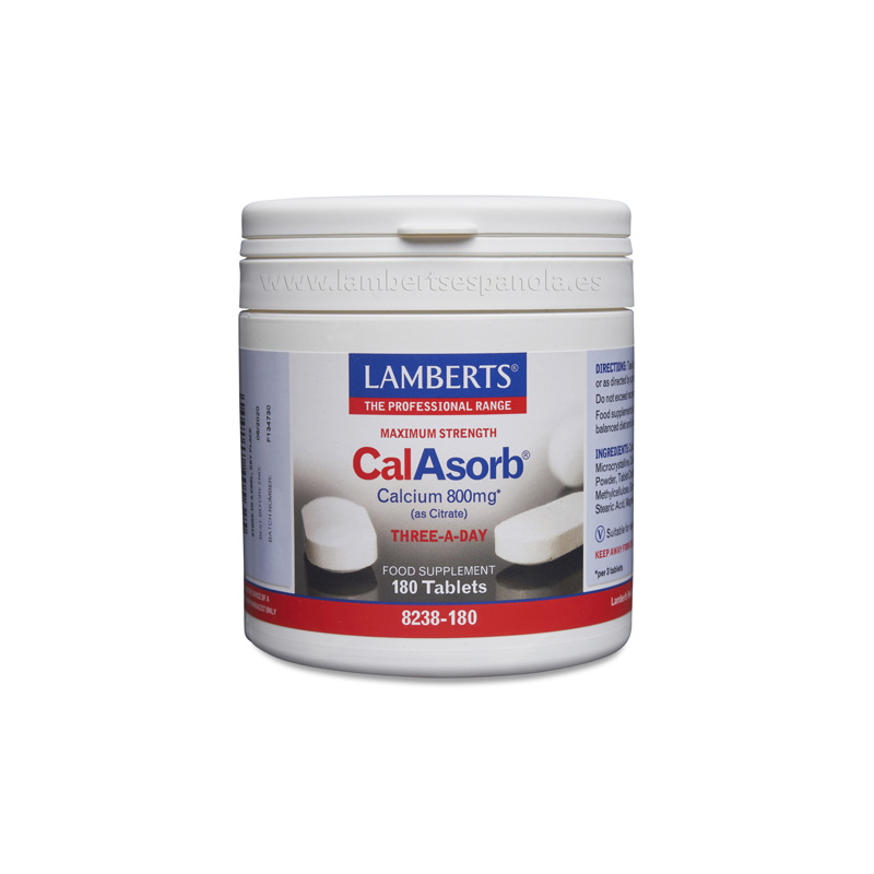 CalAsorb Calcio 800mg 180 Tabletas - Lamberts