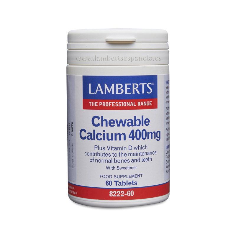 Chewable Calcium 400mg 60 Tabletas - Lamberts