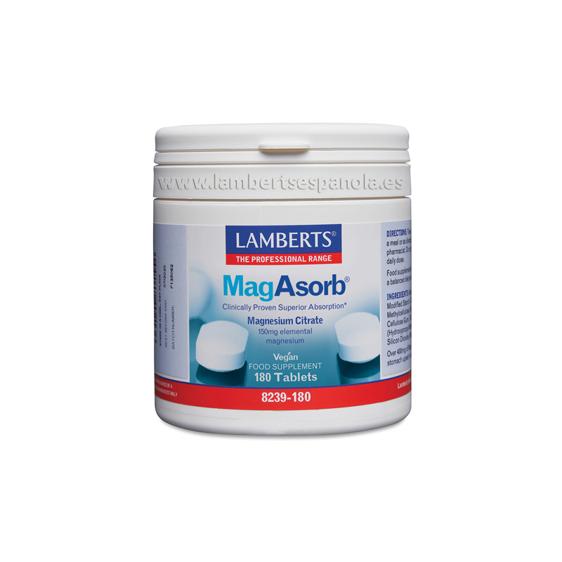 MagAsorb 150mg 180 Tabletas - Lamberts