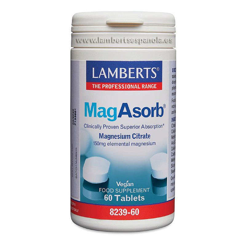 MagAsorb 150mg 60 Tabletas - Lamberts