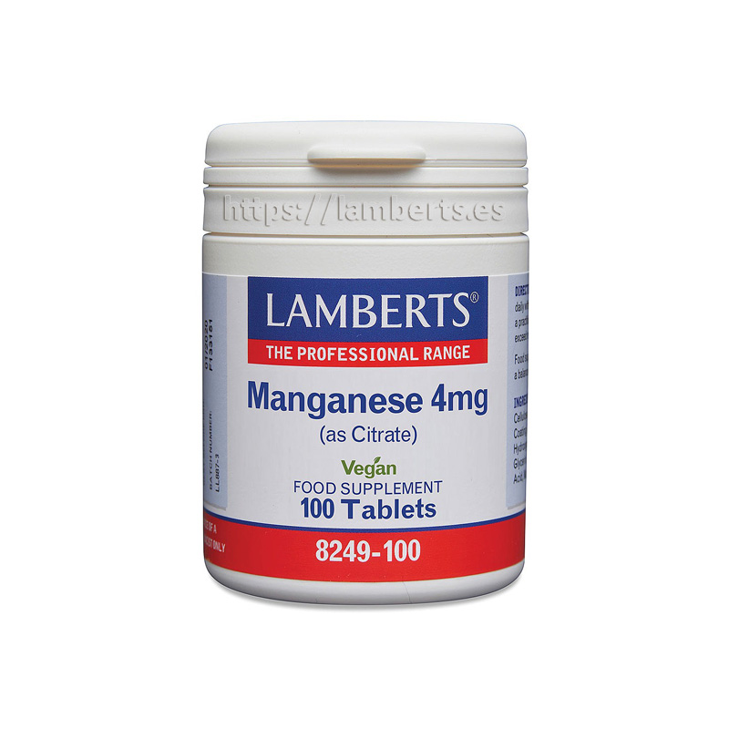 Manganeso 4mg 100 Tabletas - Lamberts