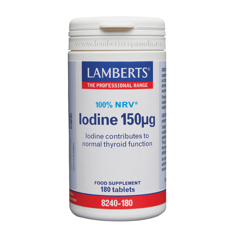 Iodine (Yodo) 150mcg 180 Tabletas - Lamberts