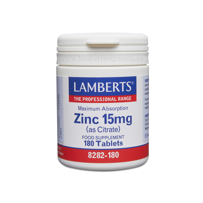 Zinc 15mg 180 Tabletas - Lamberts