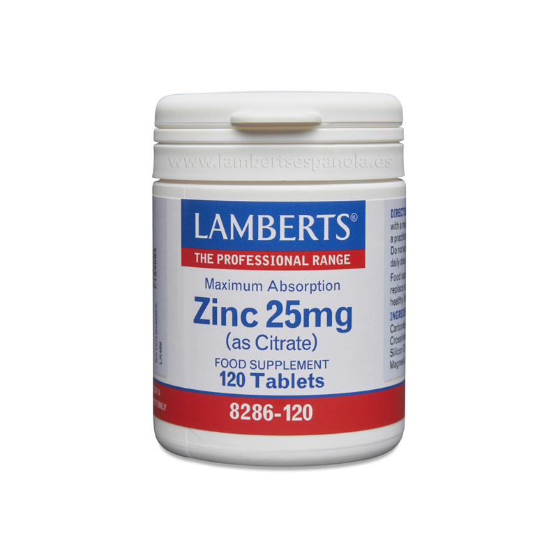 Zinc 25mg 120 Tabletas - Lamberts