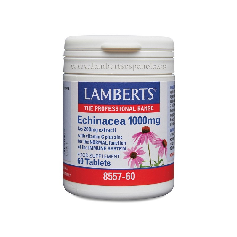 Equinácea más Vitamina C y Zinc 60 Tabletas - Lamberts