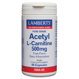 Acetil L-Carnitina 500mg 60 Cápsulas - Lamberts