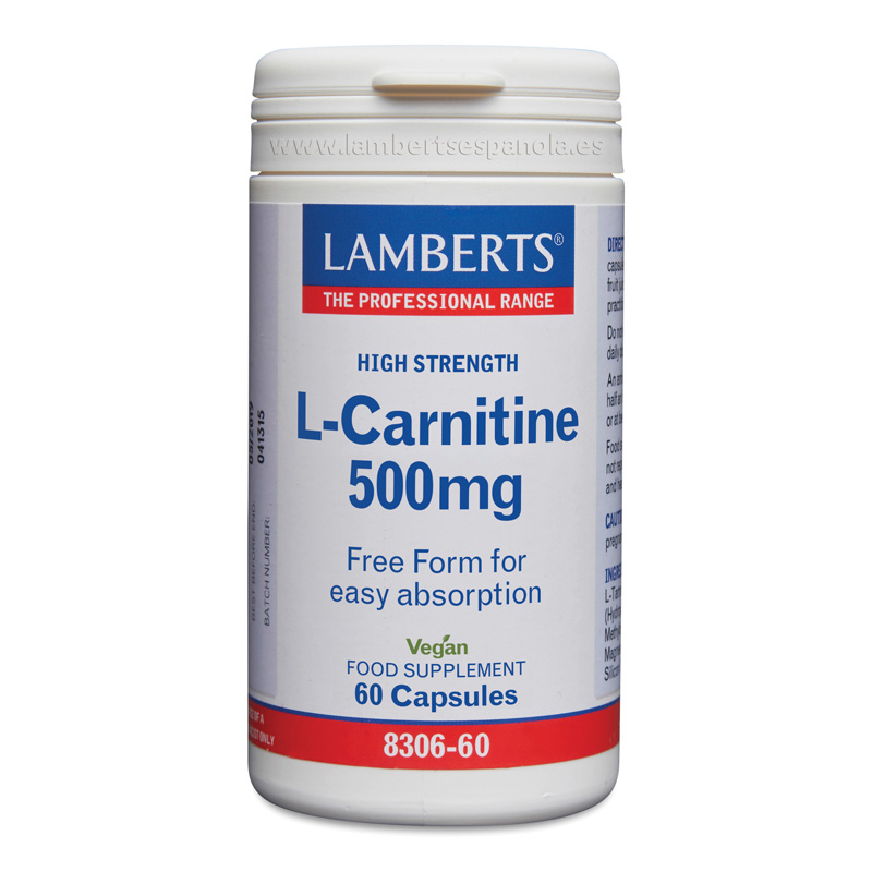 L Carnitina 500mg 60 Cápsulas - Lamberts