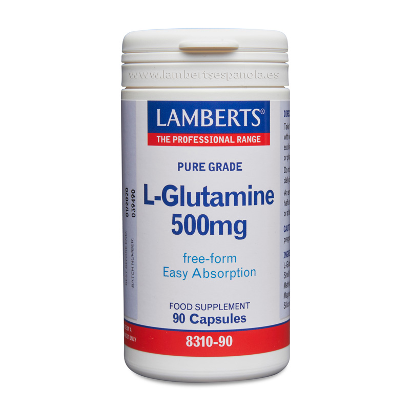 L-Glutamina 500mg 90 Cápsulas - Lamberts