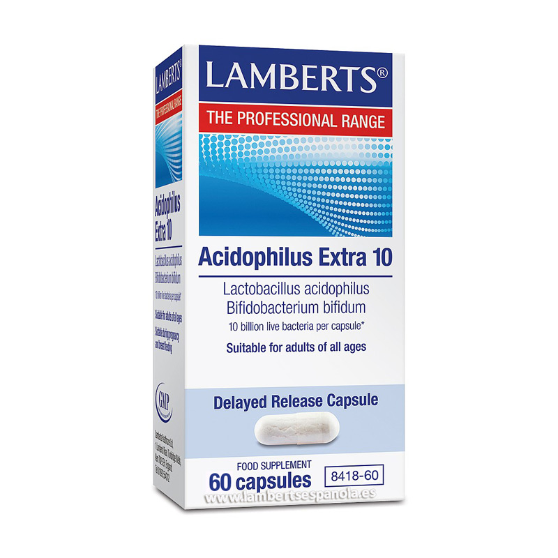 Acidophilus Extra 10 - 60 Cápsulas - Lamberts