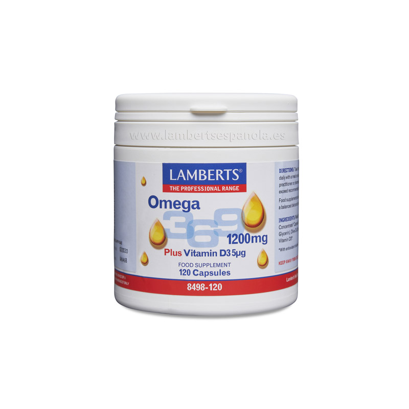 Ácidos Grasos Omega 3,6,9 1200mg 120 Cápsulas - Lamberts