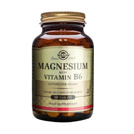 Magnesio con Vitamina B6 250 Comprimidos - Solgar