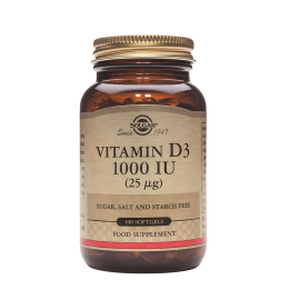 Vitamina D3 - 100 Cápsulas Blandas - Solgar