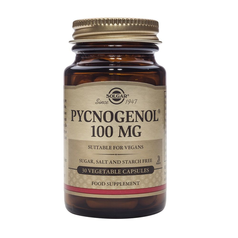 Pycnogenol Extracto de Corteza de Pino 100mg 30 VegCaps - Solgar