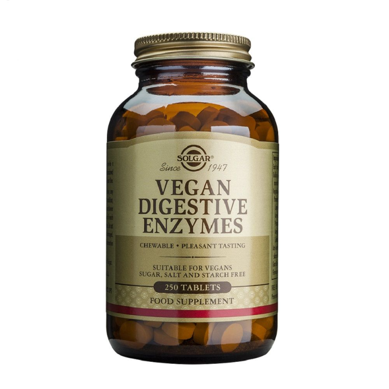 Vegan Enzimas Digestivas 250 Comprimidos - Solgar