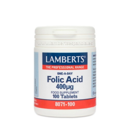 Ácido Fólico 400mcg 100 Tabletas - Lamberts