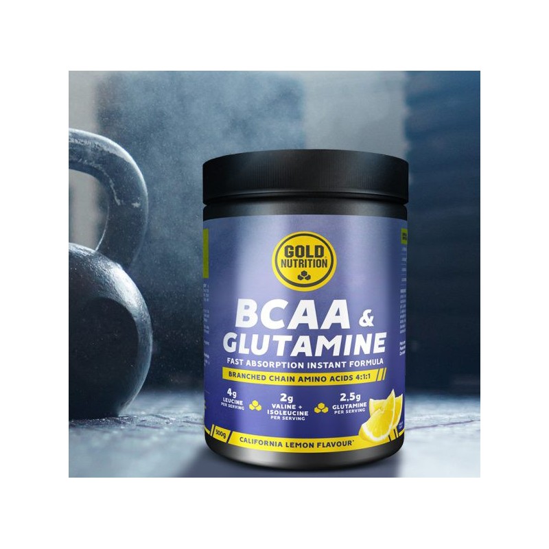 BCAA's + Glutamine Powder 300gr - Gold Nutrition