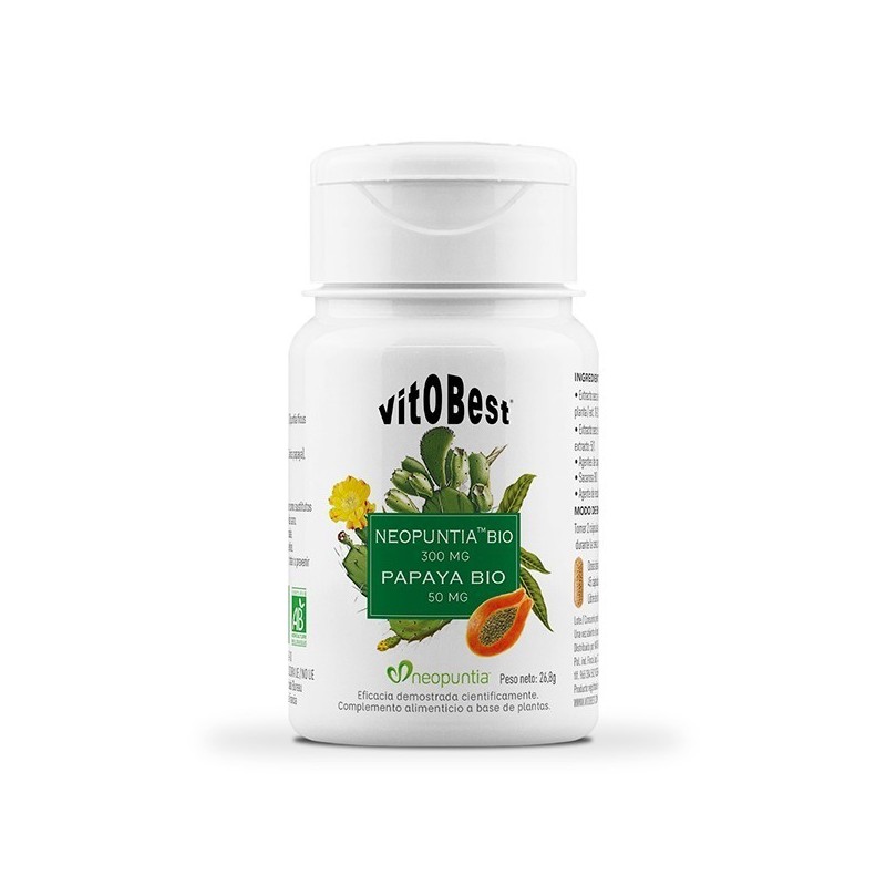 Neopuntia™ BIO + Papaya BIO 45 Cápsulas - VitoBest